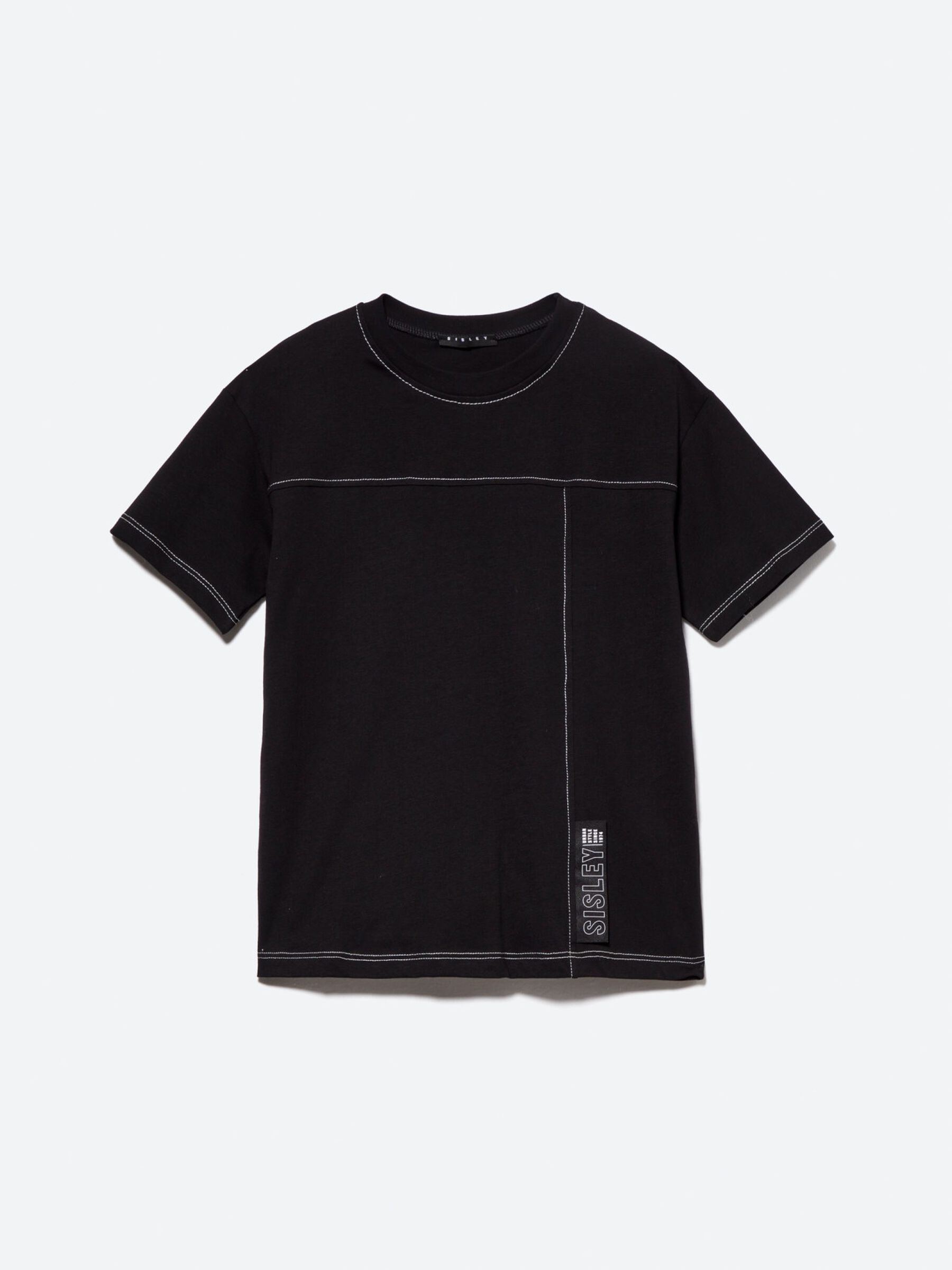 T-shirt with logo label Junior Boy image number null