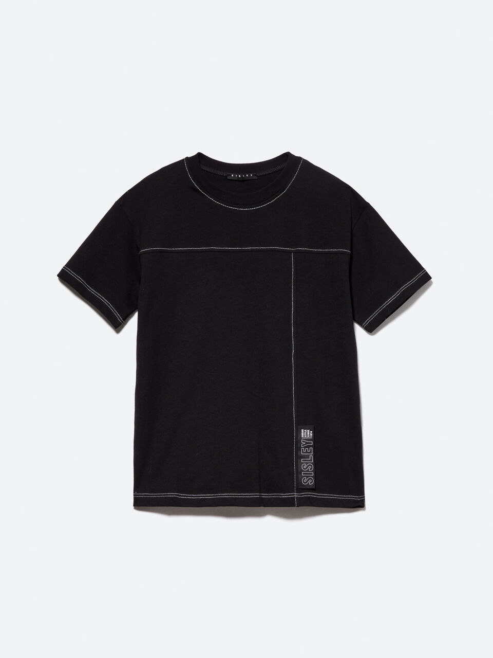 T-shirt with logo label Junior Boy image number null
