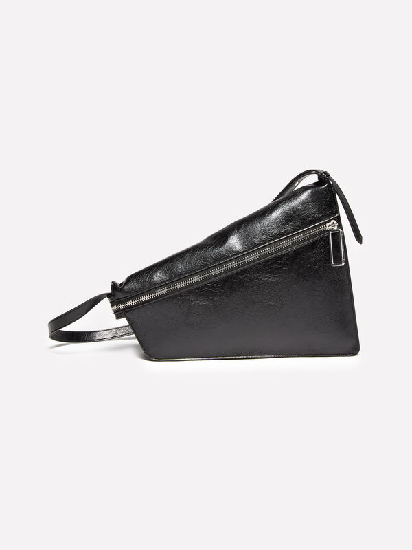Black asymmetrical shoulder bag - women's shoulder and crossbody bags | Sisley