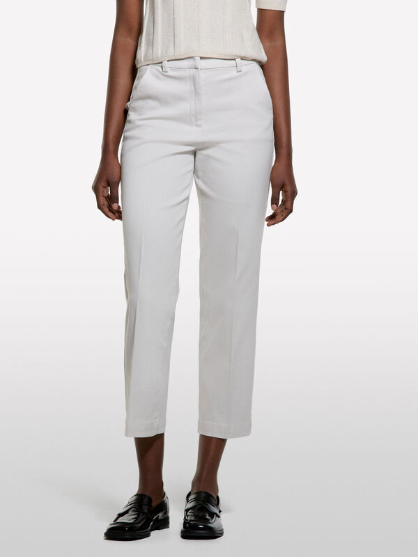 Sand high-waisted trousers - women's regular fit trousers | Sisley
