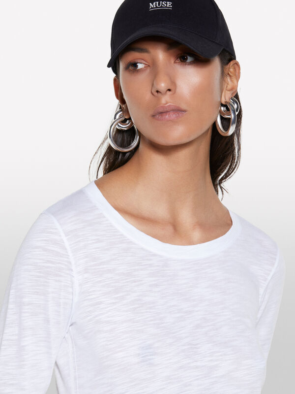 White long sleeve t-shirt - women's long sleeve t-shirts | Sisley