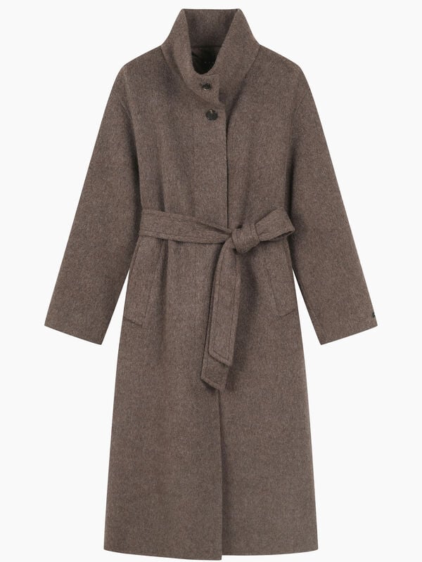 100% wool coat with belt - Trench | Sisley K