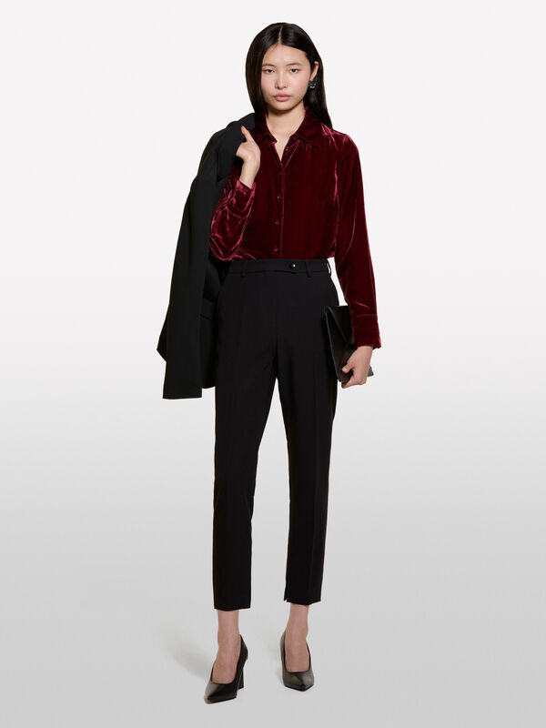 Black slim fit trousers  - women's slim fit trousers | Sisley