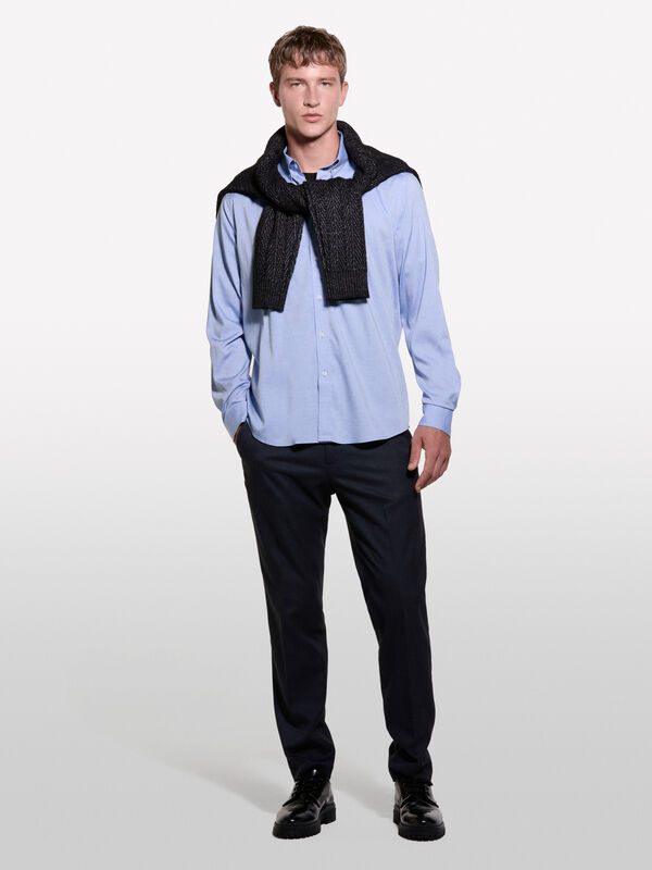 Light blue regular fit shirt - men's regular fit shirts | Sisley