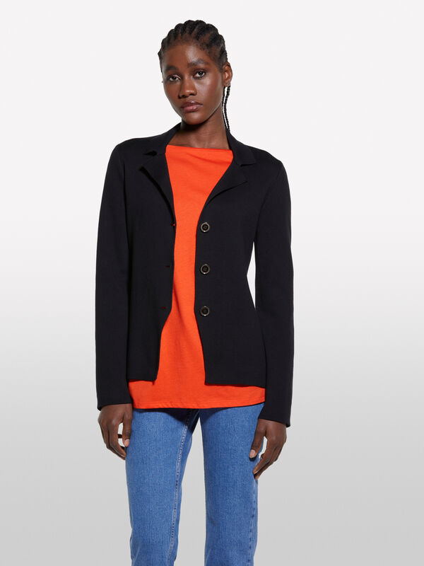 Black knit blazer - women's blazers | Sisley