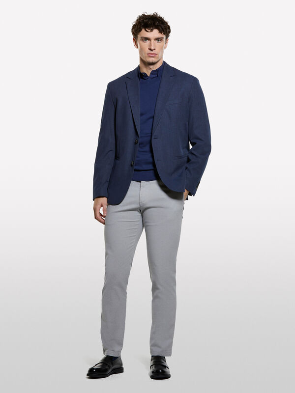 Blue crew neck sweater - men's crew neck sweaters | Sisley
