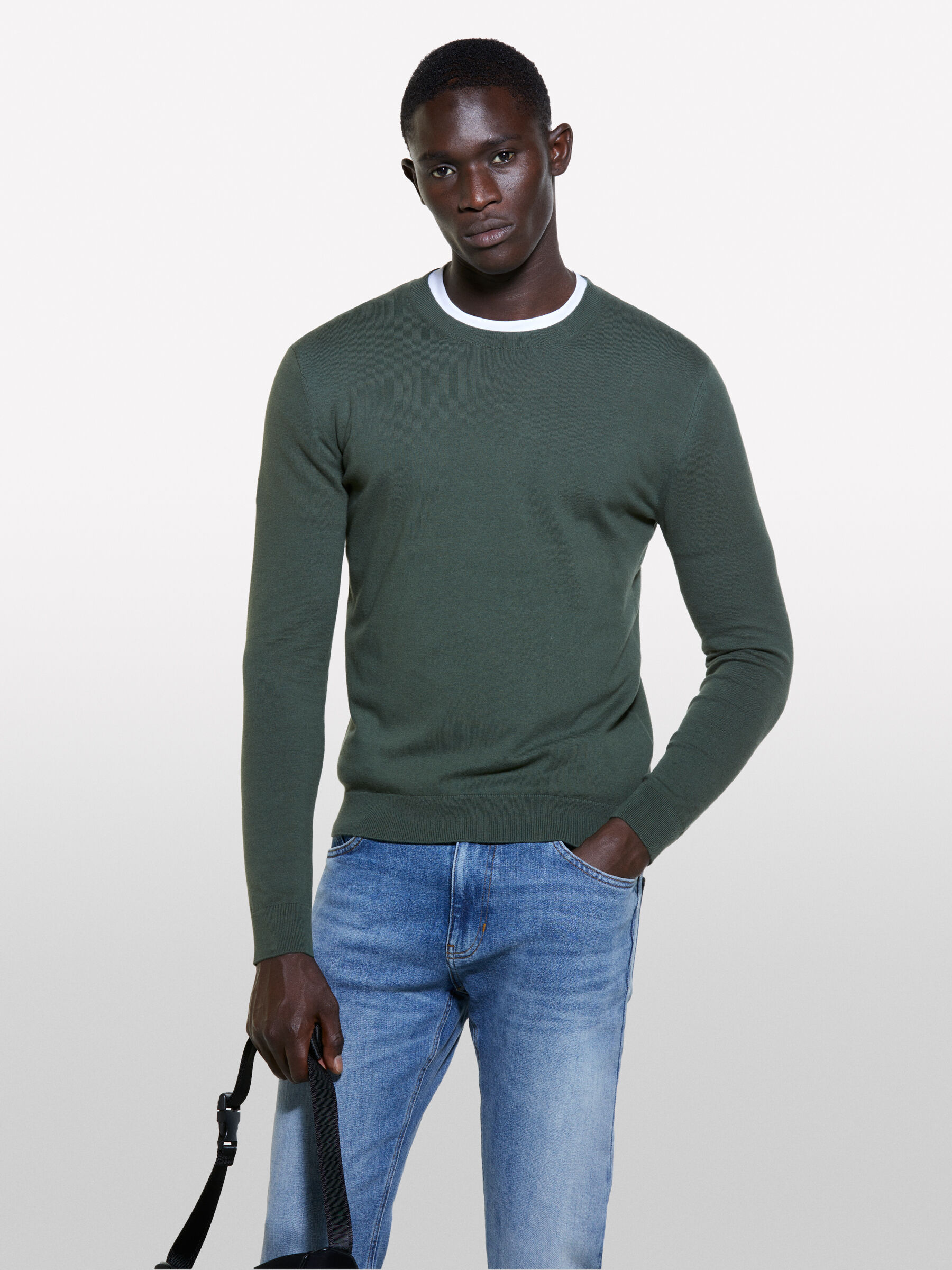 Green sweater shirt hotsell