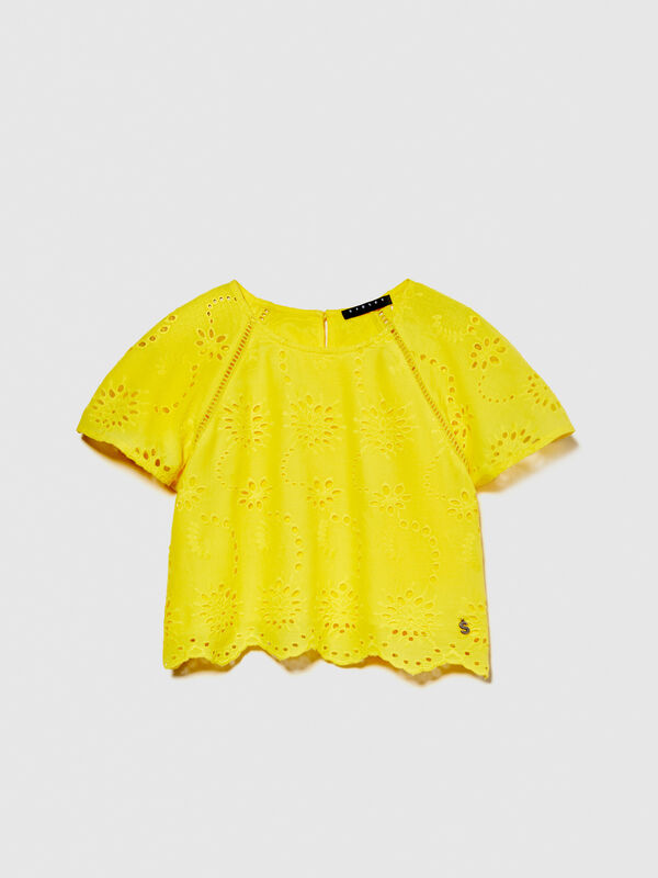 Embroidered top - girls' shirts and blouses | Sisley Young