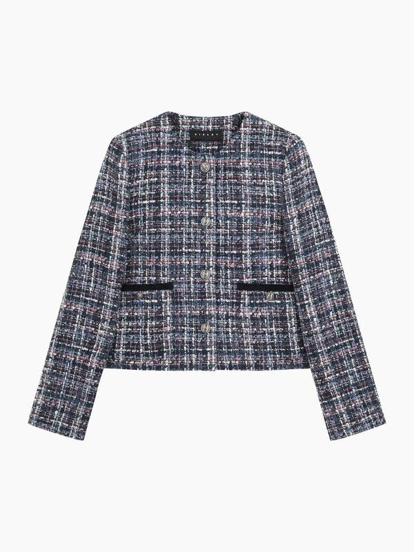 Tweed jacket with jewel buttons - sisley k jackets and coats | Sisley K