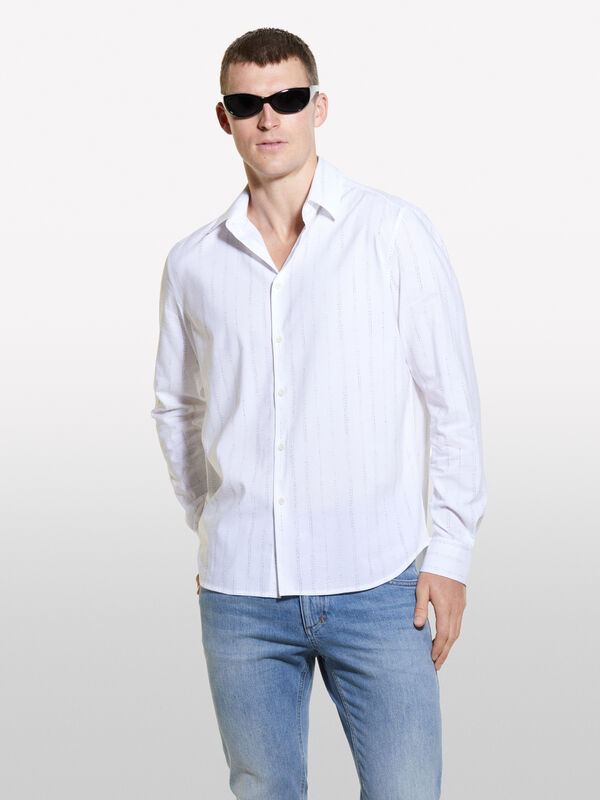 Micro pattern shirt - men's regular fit shirts | Sisley