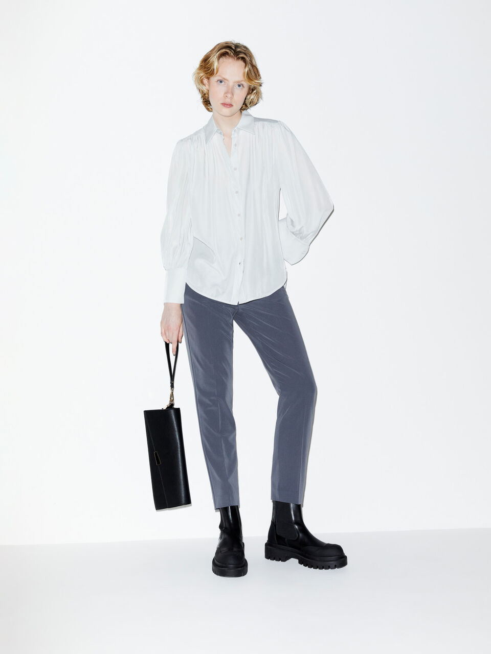 Satin shirt Women image number null