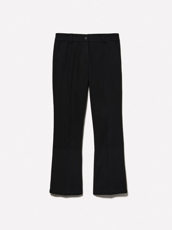 Black slim fit trousers - women's slim fit trousers | Sisley