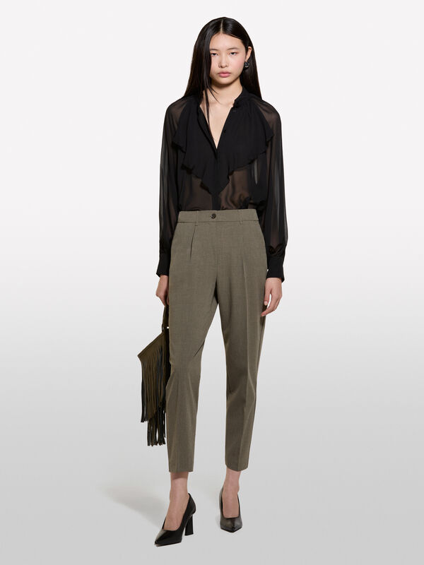 Military green jogger trousers - women's joggers | Sisley