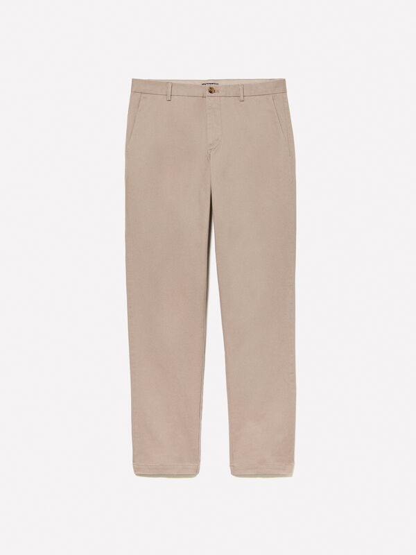 Dove gray slim fit chinos - men's slim fit trousers | Sisley