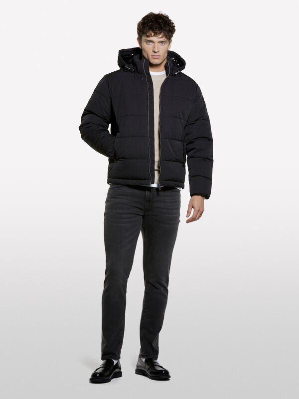Dark gray padded jacket - men's puffer jackets and coats | Sisley