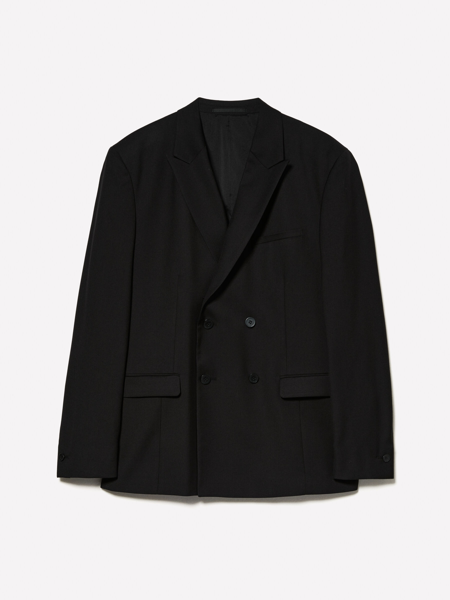 Black mens double breasted blazer top