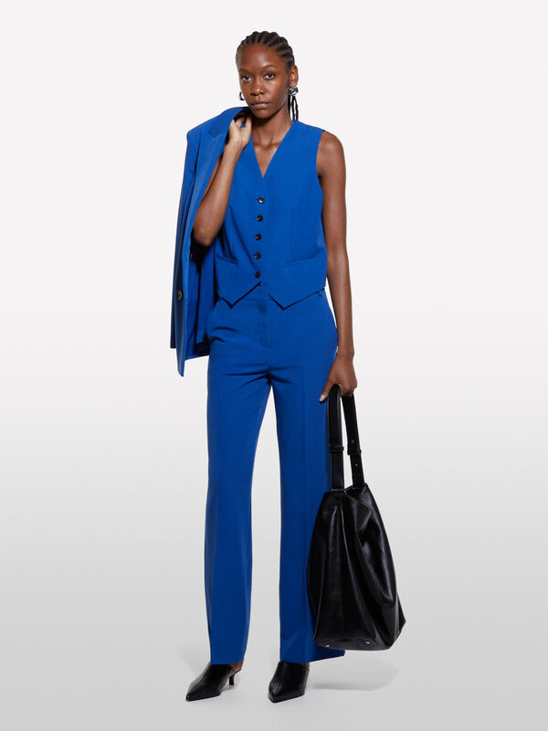 Blue palazzo trousers - women's palazzo trousers | Sisley