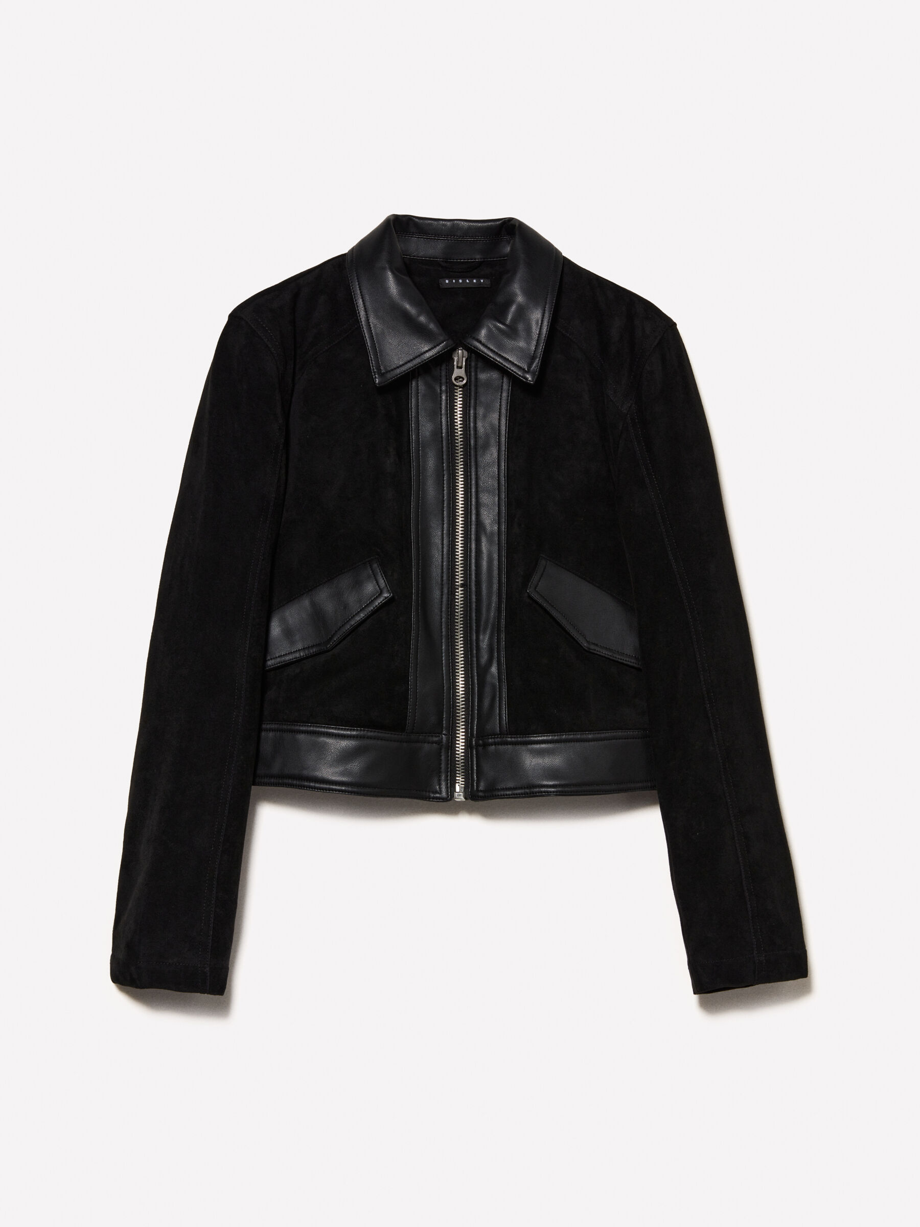 Black boxy fit cropped jacket Black Sisley