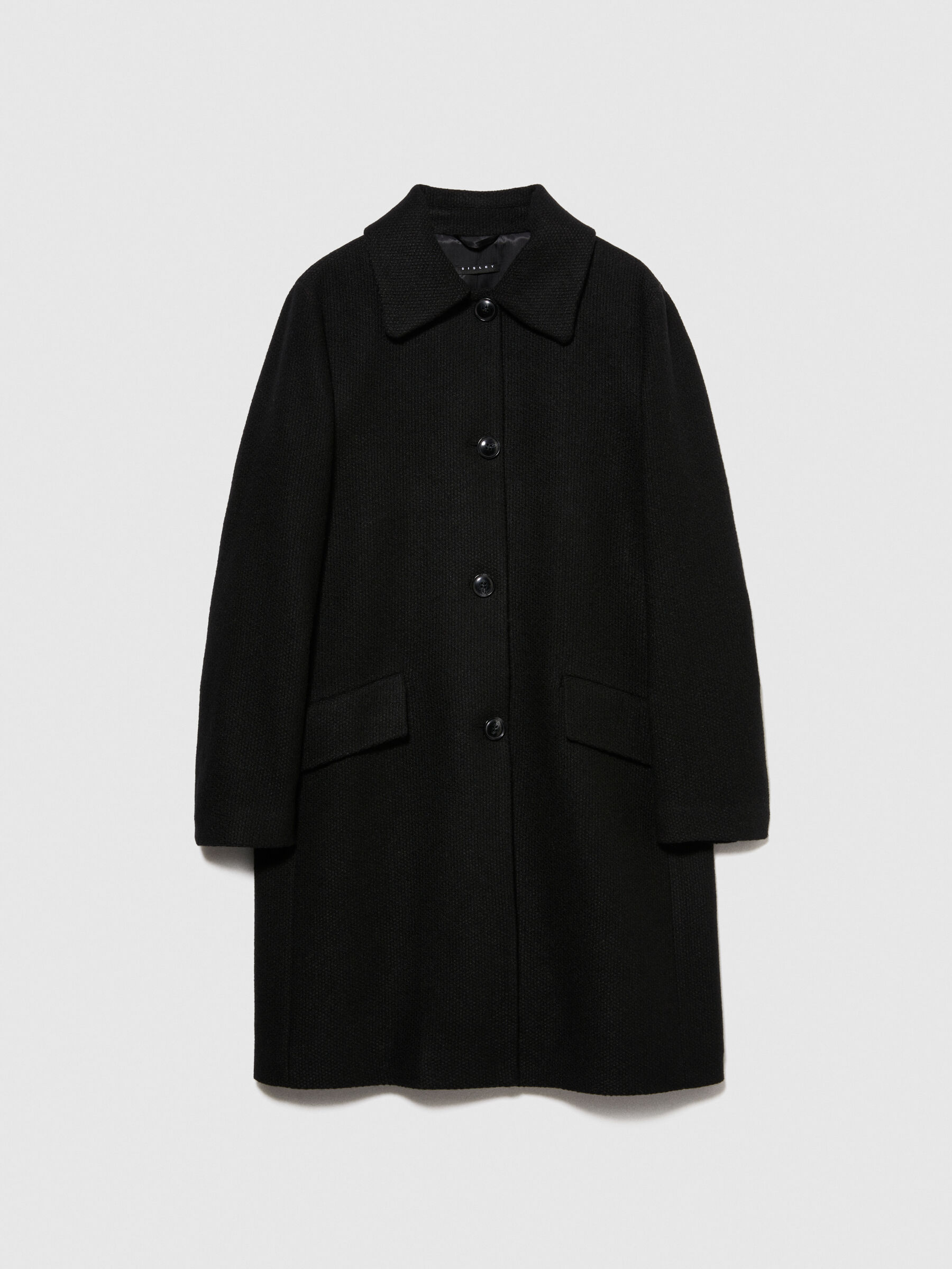 Midi boucl coat Black Sisley