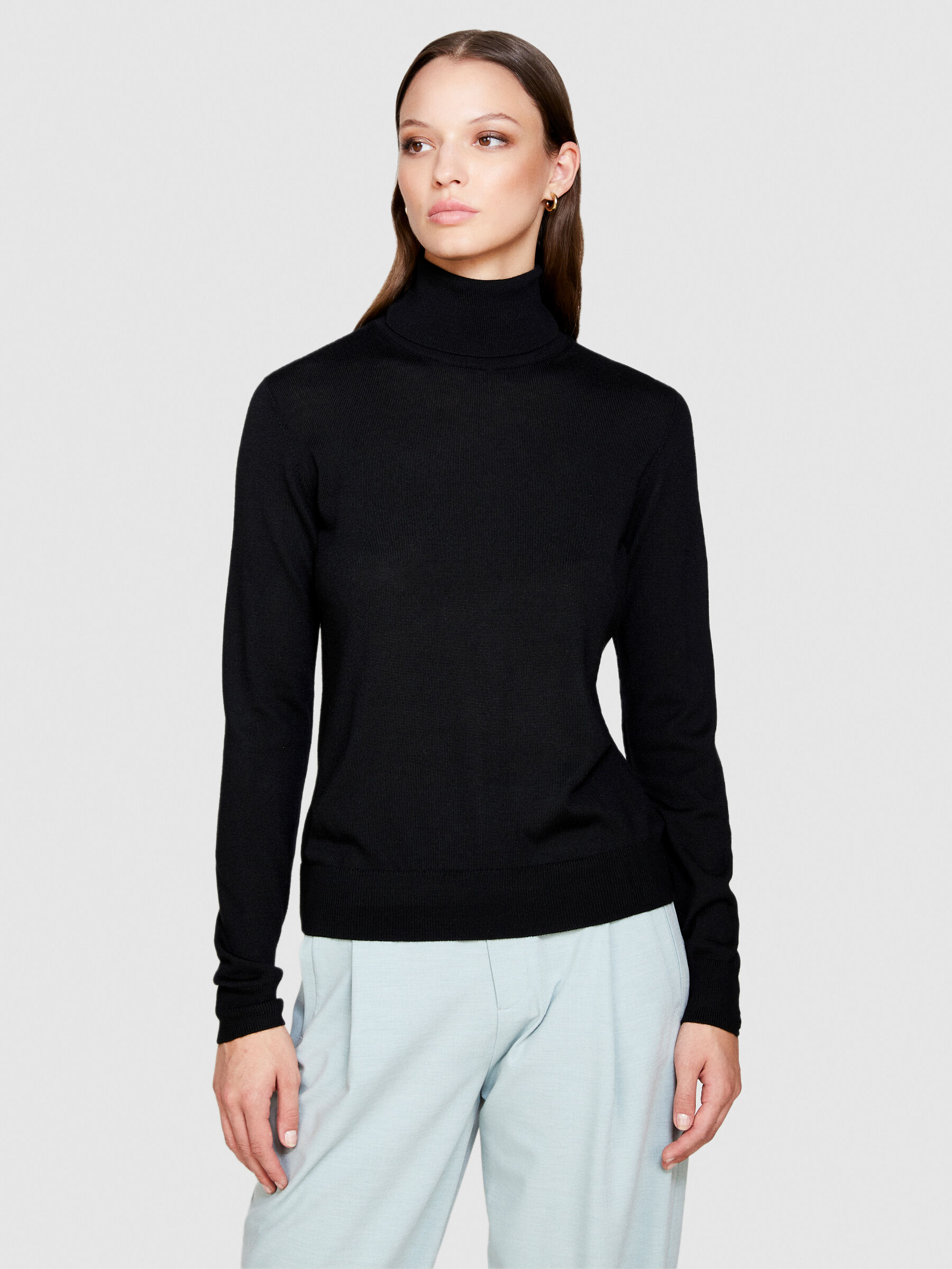 Fitted top women's turtleneck