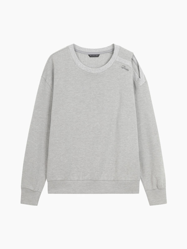 Closed sweatshirt with embroidery - Sweatshirts | Sisley K