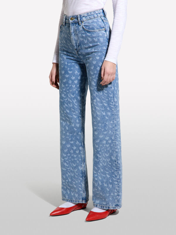 Printed jeans - women's palazzo jeans | Sisley