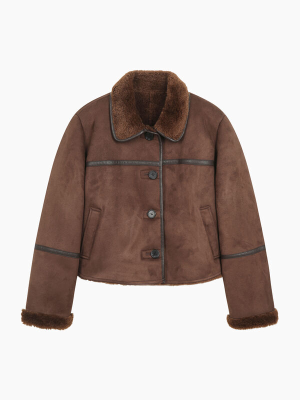 Sheepskin-effect jacket - sisley k jackets and coats | Sisley K