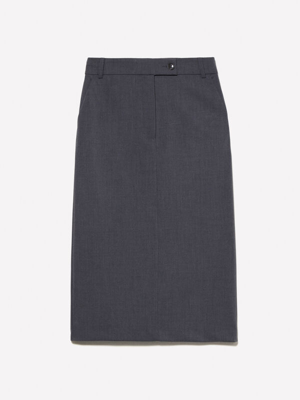 Slim fit longuette skirt - women's midi skirts | Sisley