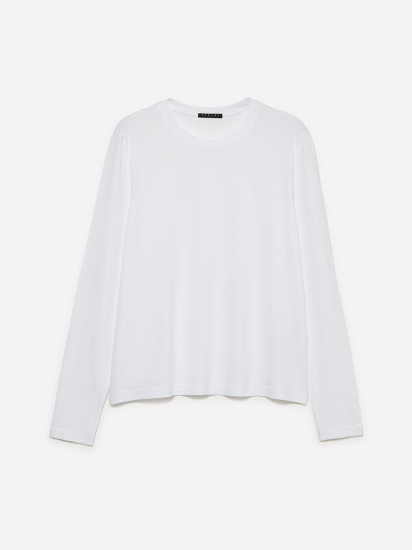 White long sleeve t-shirt - women's long sleeve t-shirts | Sisley