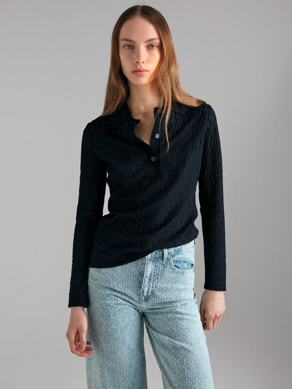 Perforated polo shirt - women's shirts | Sisley