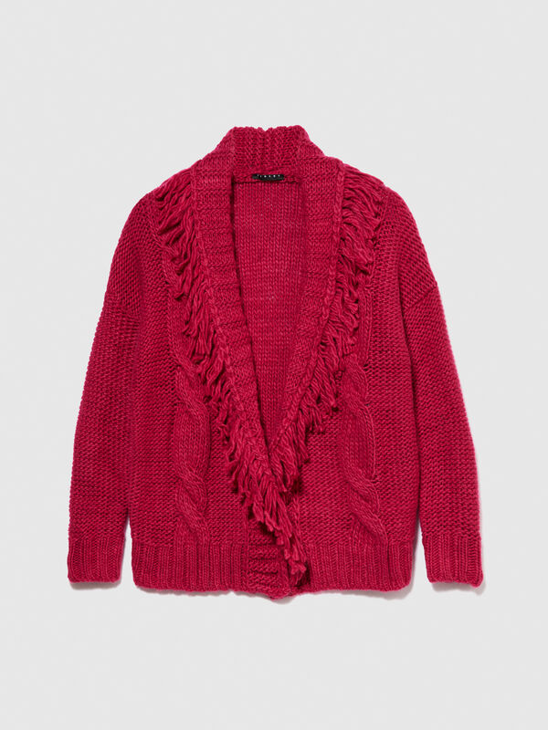Cardigan with fringes