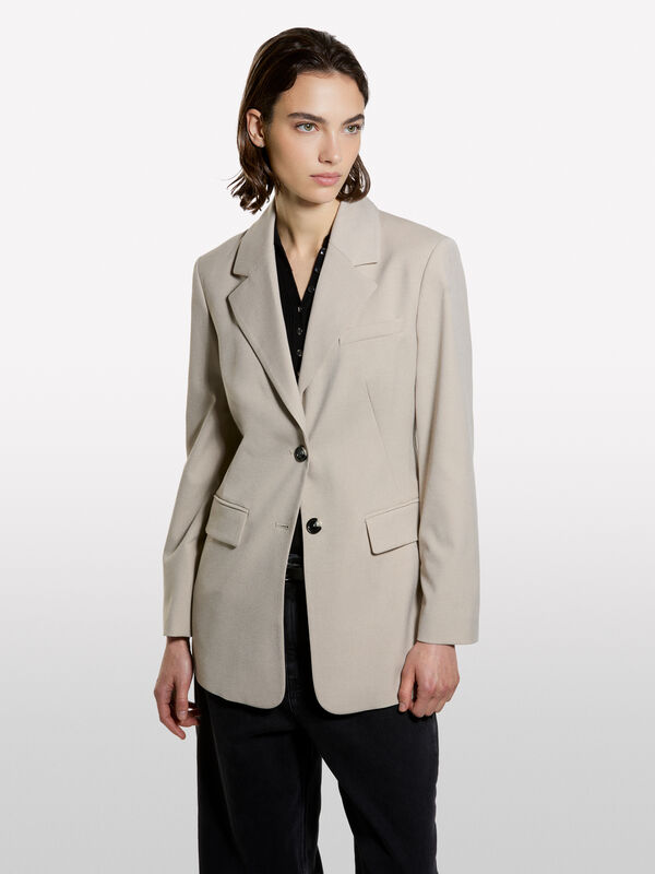 Long slim fit blazer - women's blazers | Sisley