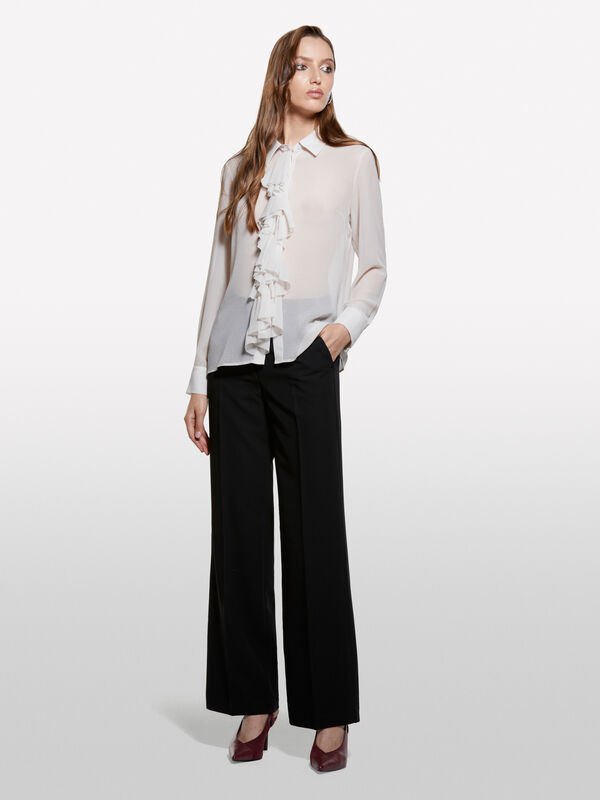 Black palazzo trousers - women's palazzo trousers | Sisley