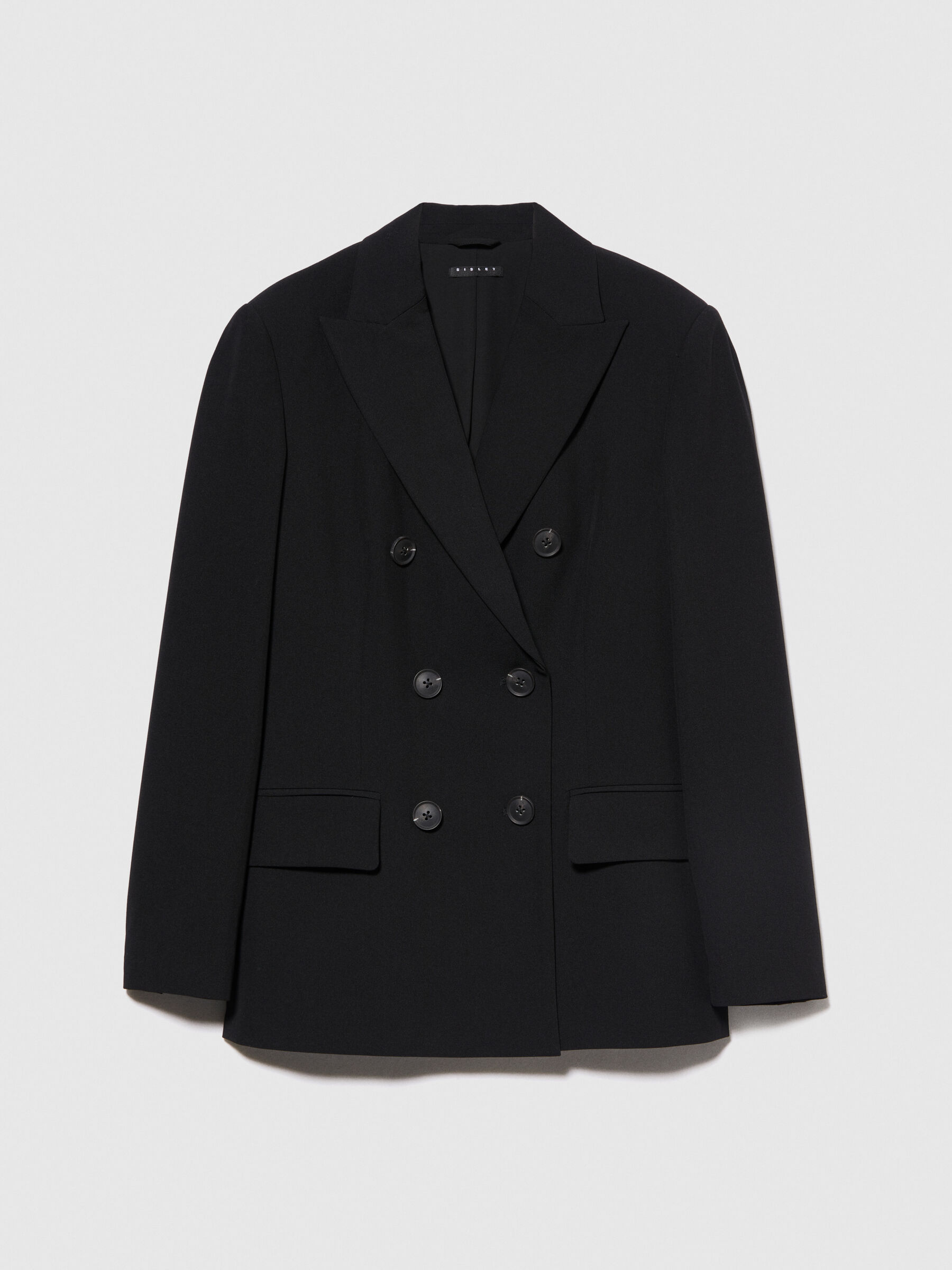 Double breasted black blazer top