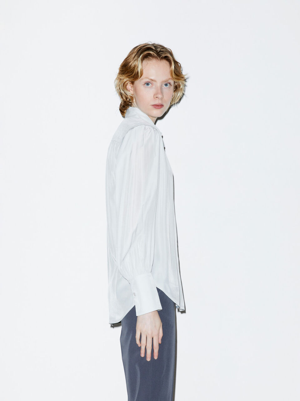 Satin shirt Women image number null