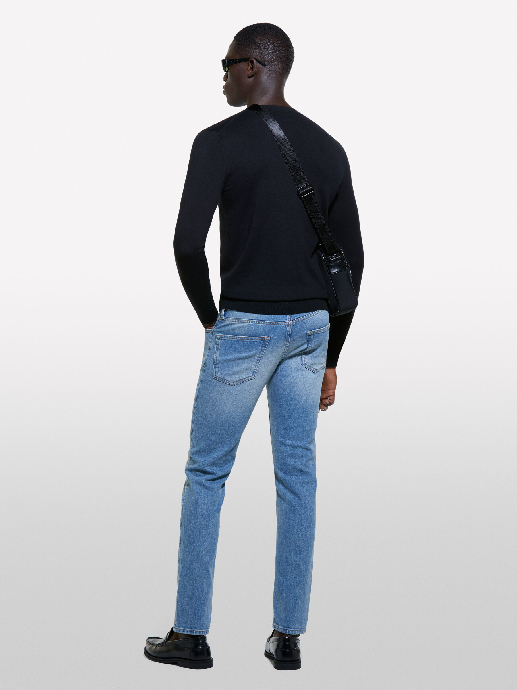Blue slim fit vintage look Stockholm jeans Blue Sisley
