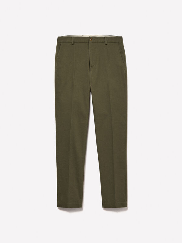 Dark green chinos - men's chino trousers | Sisley