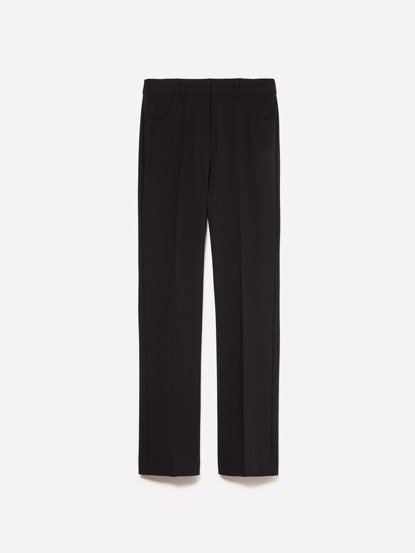 Black straight trousers - women's regular fit trousers | Sisley