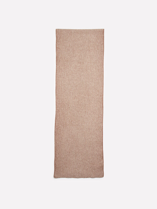 Brown knit scarf - women's scarves and foulards | Sisley