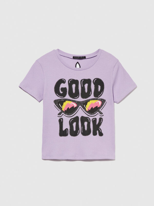T-shirt with print and cut-out Junior Girl