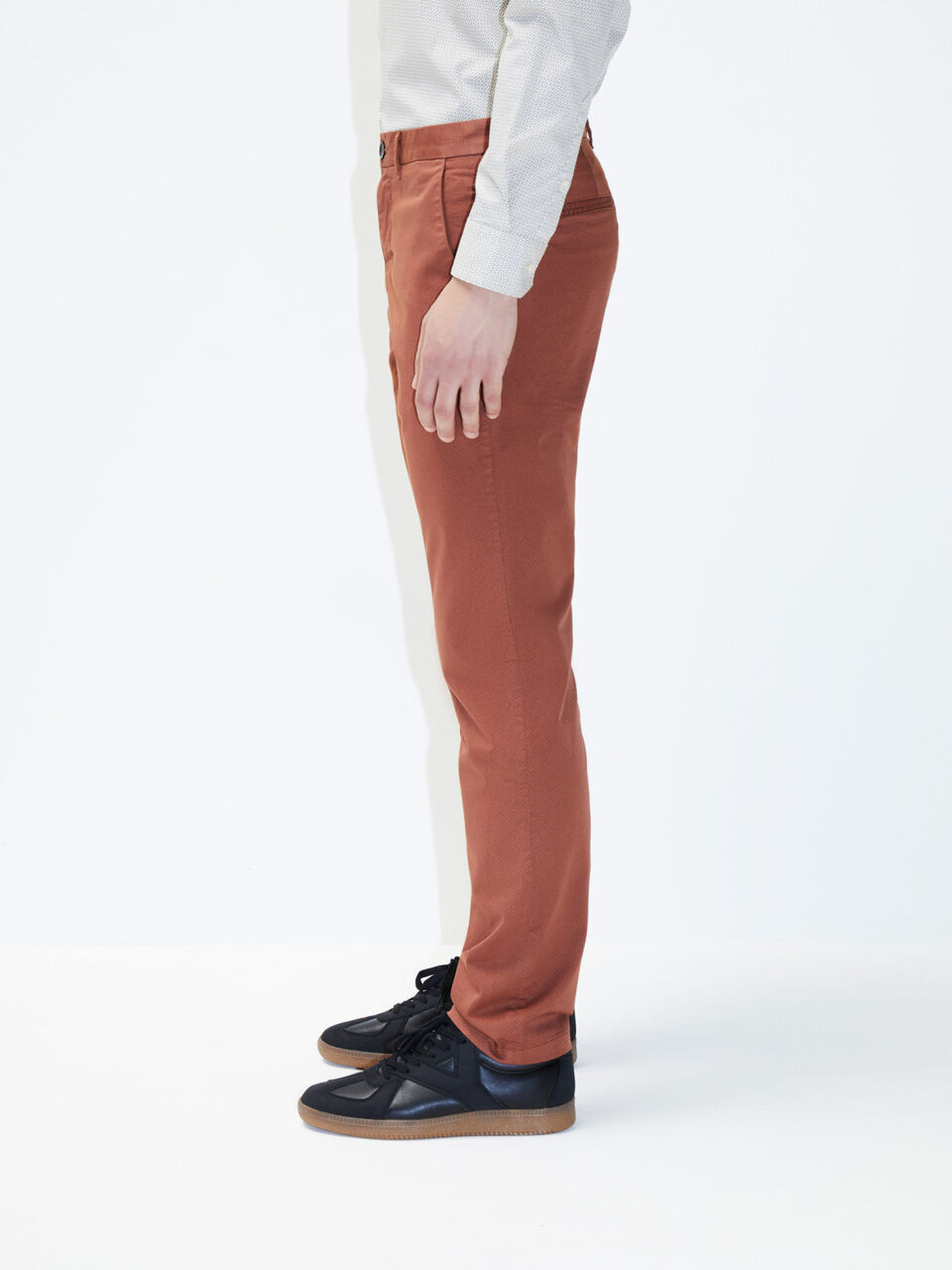 patterned chinos