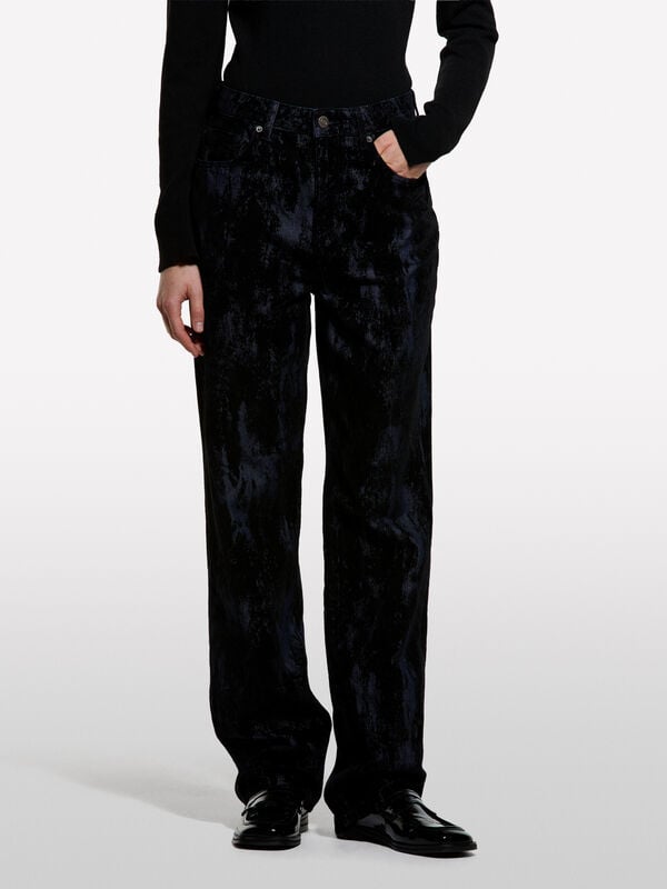 Relaxed-Fit Jeans with Print - women's regular fit jeans | Sisley