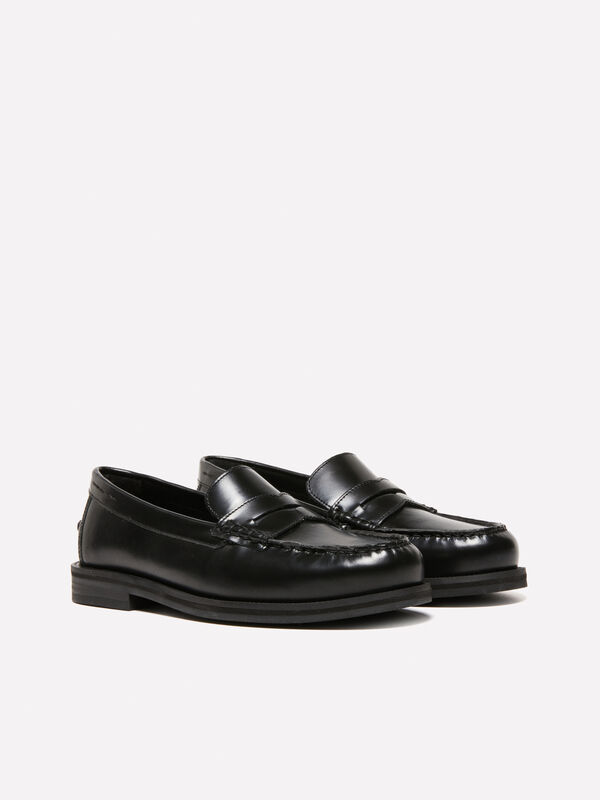 Leather loafers - women's flat shoes | Sisley