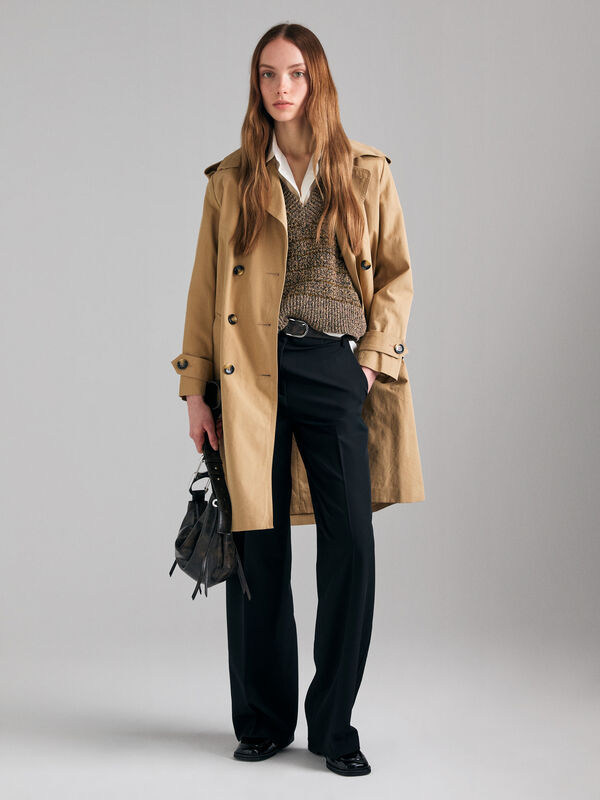 Moulin&eacute; knit vest - women's v-neck sweaters | Sisley