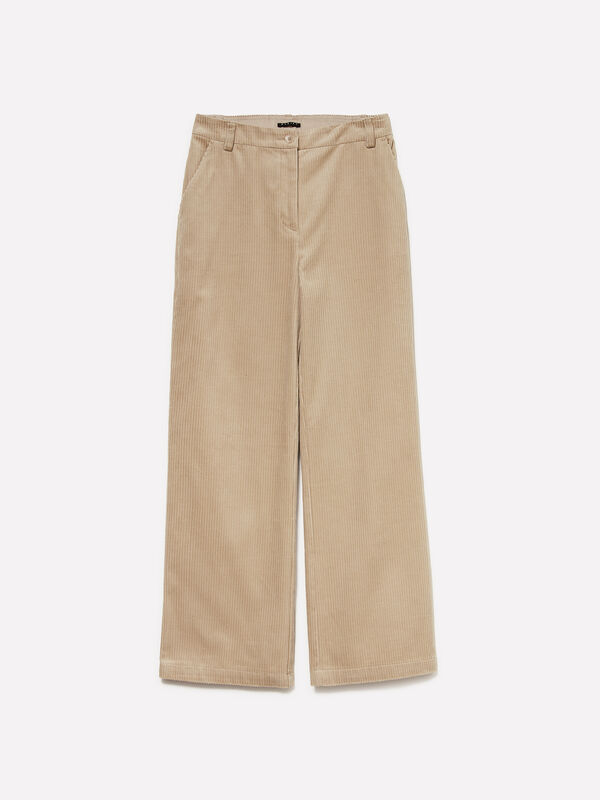 Trousers in corduroy - women's regular fit trousers | Sisley
