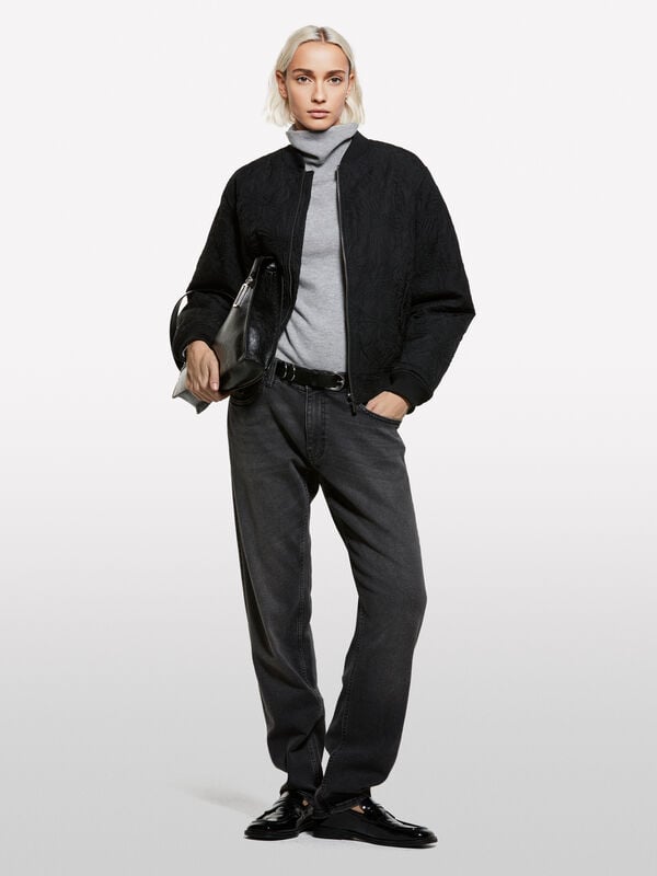 Embroidered padded bomber jacket - women's jackets | Sisley