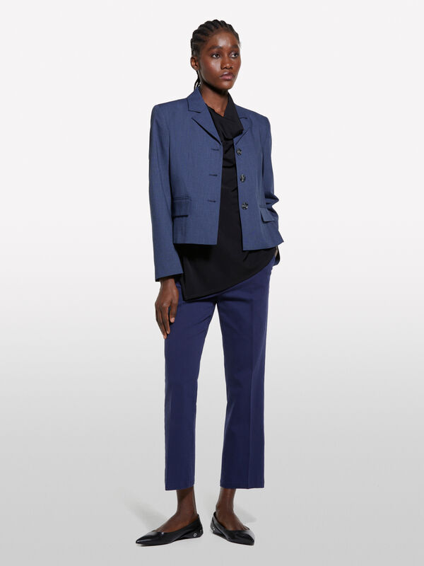 Black draped top - women's tops | Sisley