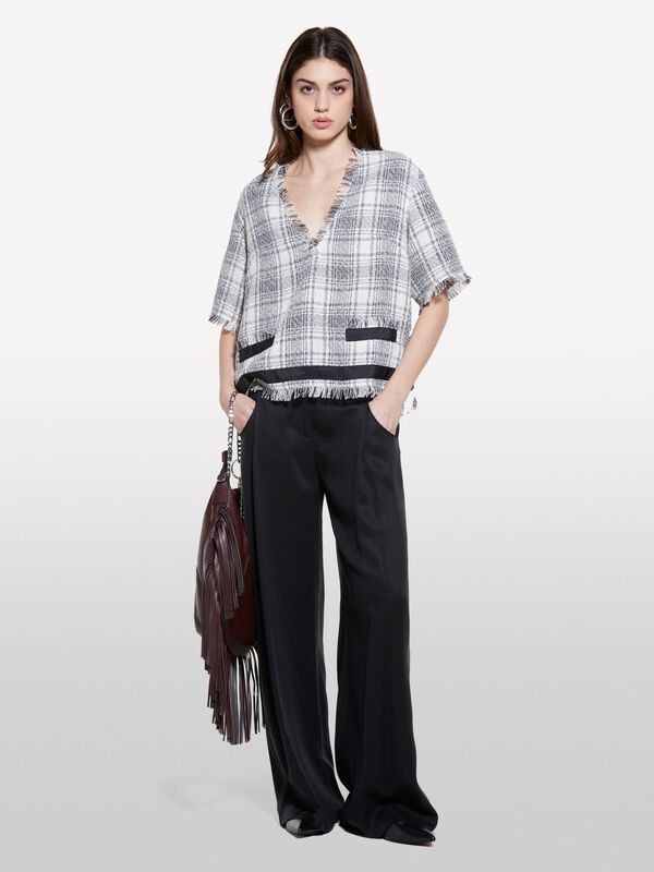 Fringed blouse - women's blouses | Sisley