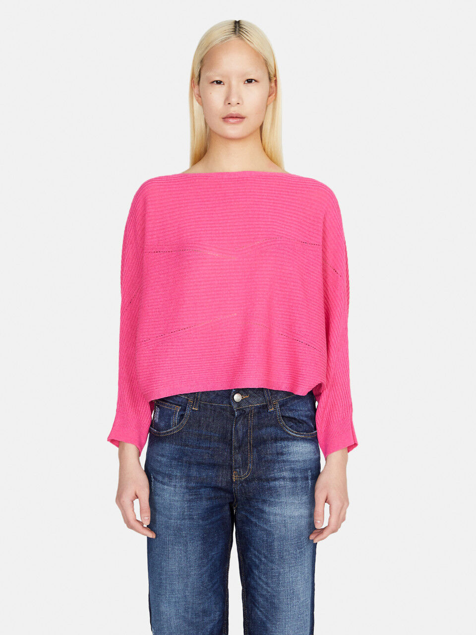 Sweater with kimono sleeves