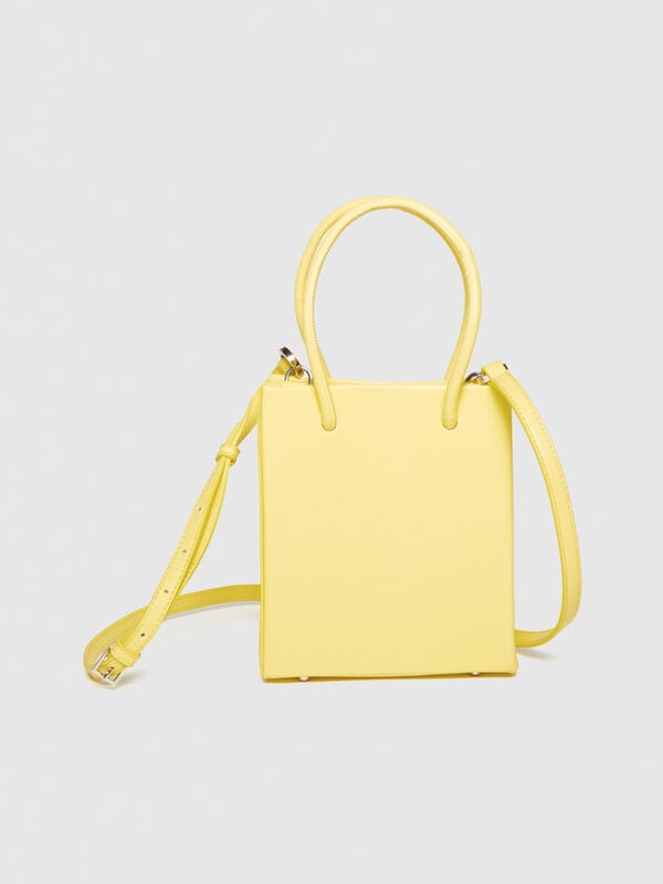 Mini tote bag with shoulder strap - women's shoulder and crossbody bags | Sisley